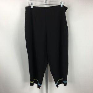 CLIO II Women Capri Casual Pants Size 18 Black